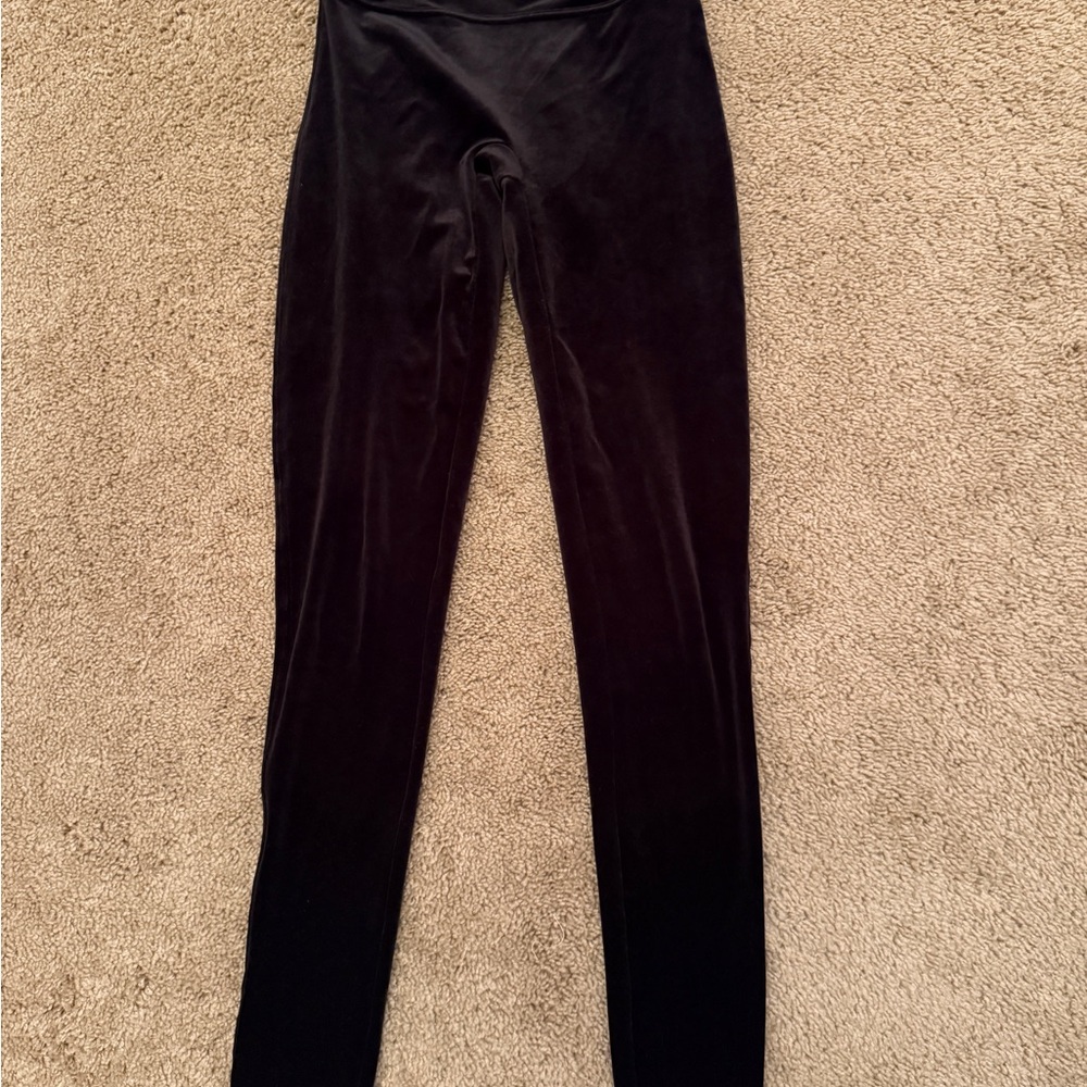 Spanx Black Velvet Leggings